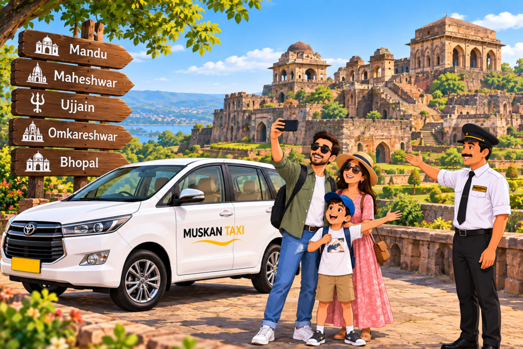 family road trip to historic ruins