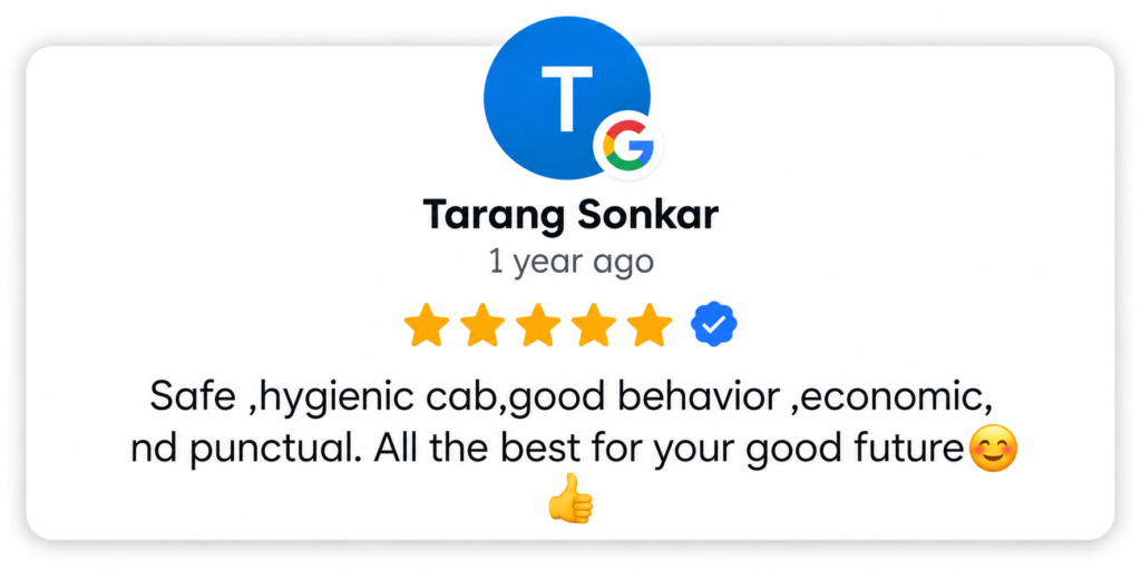 google style review card for tarang sonkar